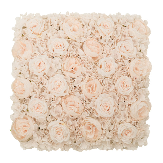 Artificial Blush Flower Wall Hedge