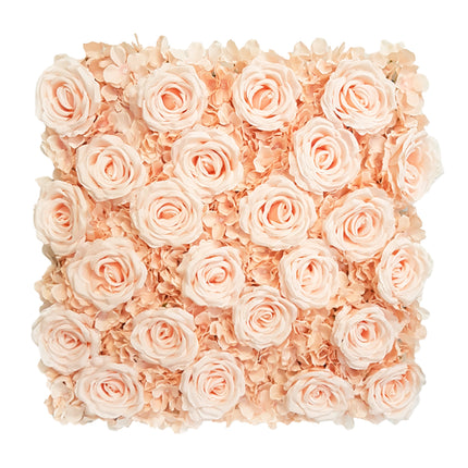 Artificial Peach Colour Flower Hedge