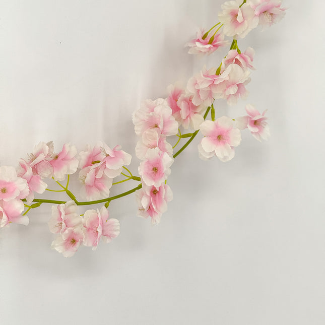 Artificial Garland - Cherry Blossom - White/Pink 180cm