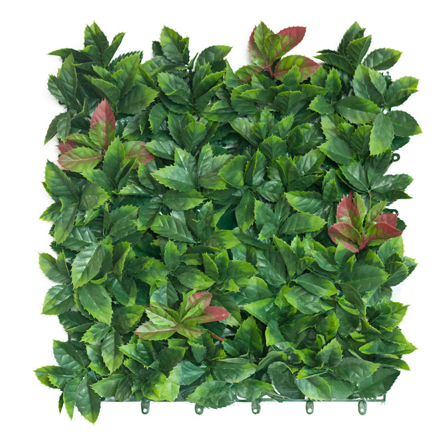 Artificial Red Photinia Hedge