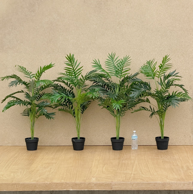 4 pots of Artificial palm tree Plants