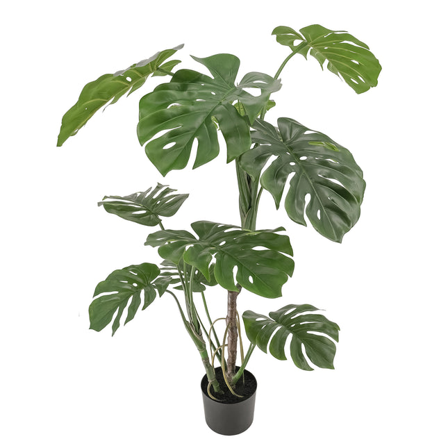 Artificial Monstera Plant with black colour pot