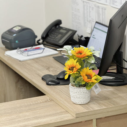 Artificial Potted Sunflowers Plant in office