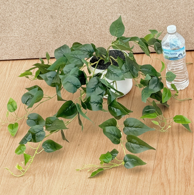 Artificial Solid Green Devil's Ivy (Pothos) Plant 35cm