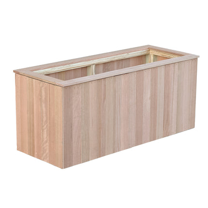 Planter Box for Freestanding Hedge Units – Raw Hardwood exterior