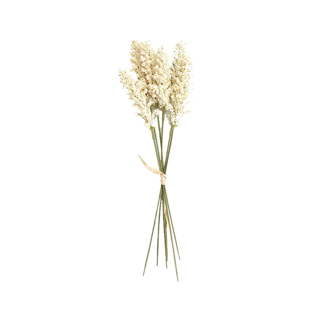 Artificial Flowers - Lavender Stems White 30cm