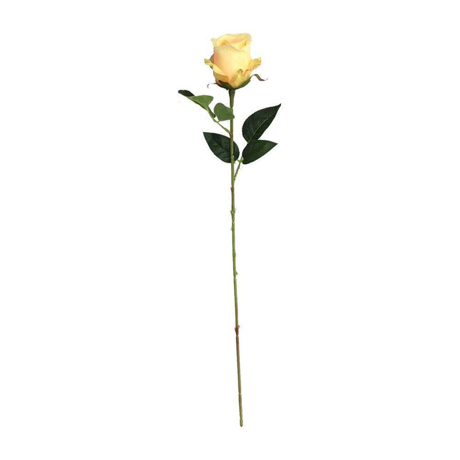 50cm Artificial Rose Bud Stem - YELLOW