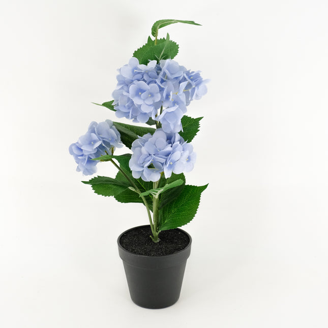 Artificial Blue Hydrangea Flowers Plant 43cm